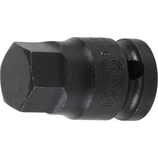 BGS technic Kraft-Bit-Einsatz | Antrieb Innenvierkant 12,5 mm (1/2") | Innensechskant 19 mm
