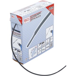 BGS technic Schrumpfschlauch-Box | schwarz | Ø 2,5 mm | 10 m