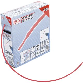 BGS technic Schrumpfschlauch-Box | rot | Ø 2,5 mm | 10 m