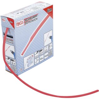 BGS technic Schrumpfschlauch-Box | rot | Ø 5 mm | 6 m