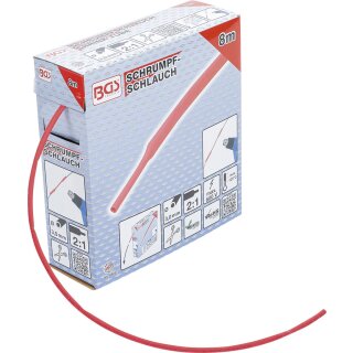 BGS technic Schrumpfschlauch-Box | rot | Ø 3,2 mm | 10 m
