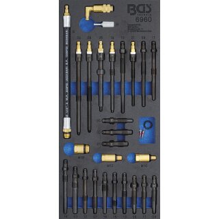 BGS technic Werkstattwageneinlage 1/3: Adapter-Satz für Kompressions- und Druckverlusttester | 30-tlg.
