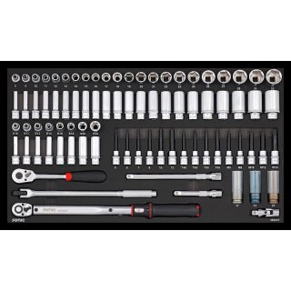 Sonic JUMBO SFS, 1/2" NUSS-SATZ MIT DREHMOMENTSCHLÜSSEL 84-TLG. SCHAUMEINLAGE