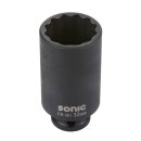 SONIC 1/2`` Schlagschraub-Nuss, 12-kant, lang, 30mm