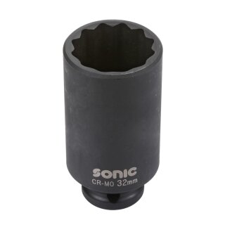 SONIC 1/2`` Schlagschraub-Nuss, 12-kant, lang, 32mm