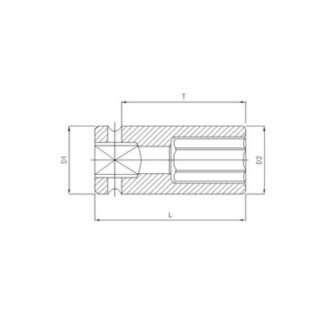 SONIC 3/4`` Schlagschraub-Nuss, 6-kant, lang, 17mm
