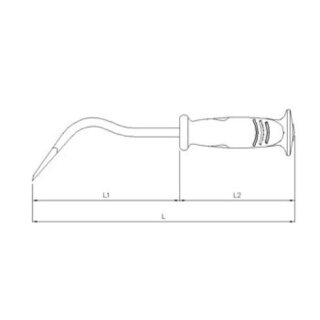 SONIC Stemmeisen, gebogen, 469mm