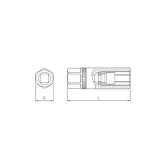 SONIC 3/8`` Zündkerzennuss, 16mm