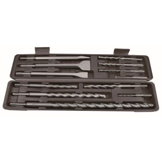 Kraftmann Hammer-, Bohrer- und Meißel-Satz | SDS-Schaft, Hartmetallspitze | 5 - 20 mm | 12-tlg.
