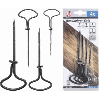 Kraftmann Handbohrer-Satz | 2 - 5 mm | 4-tlg.