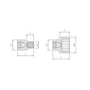 SONIC 1/4`` Nuss, 12-kant, 9mm