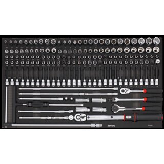 Sonic JUMBO SFS, 3/8" NUSS-, BIT UND RATSCHEN-SATZ 164-TLG. SCHAUMEINLAGE