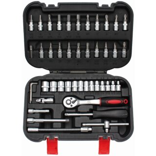 Kraftmann Steckschlüssel-Satz | Antrieb 6,3 mm (1/4") | 46-tlg.