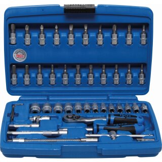 BGS technic Steckschlüssel-Satz | Antrieb 6,3 mm (1/4") | 46-tlg.