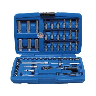 BGS technic Steckschlüssel-Satz | Antrieb 6,3 mm (1/4") | 53-tlg.