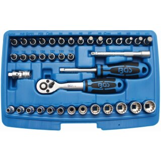 BGS technic Steckschlüssel-Satz Gear Lock | Antrieb 6,3 mm (1/4") | 39-tlg.
